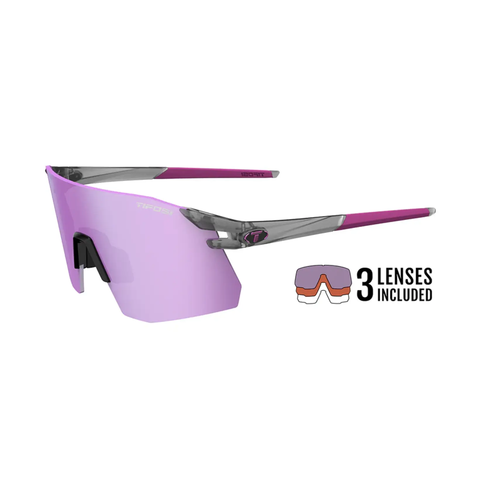 Tifosi Optics Moab XC, Satin Vapor Clarion Deep Purple/AC Red/Clear