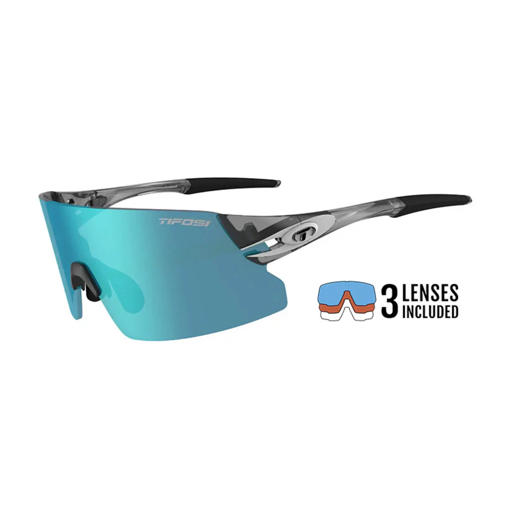 Tifosi Optics Rail XC, Blackout Smoke/ AC Red/ Clear