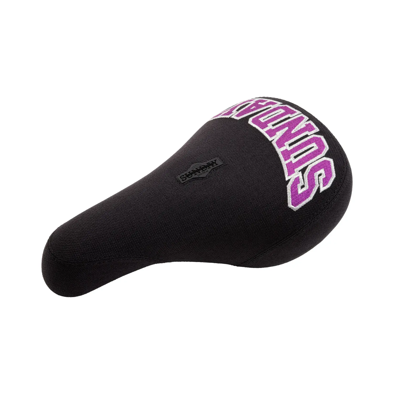 Sunday Sunday Blockhead Fat Seat Black w/ Berry + Silver Embroidery