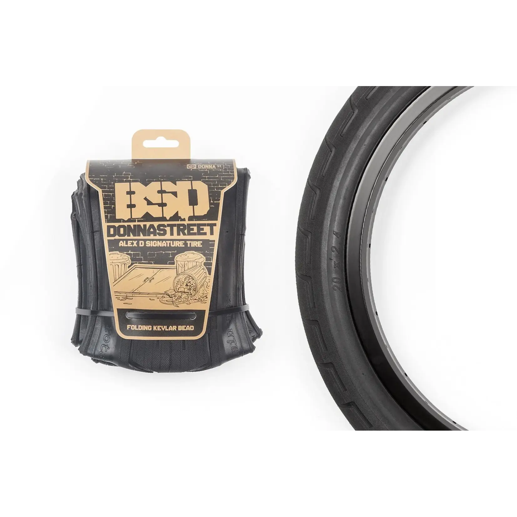 BSD Donnastreet Folding Kevlar Bead Tire 2.3" Black