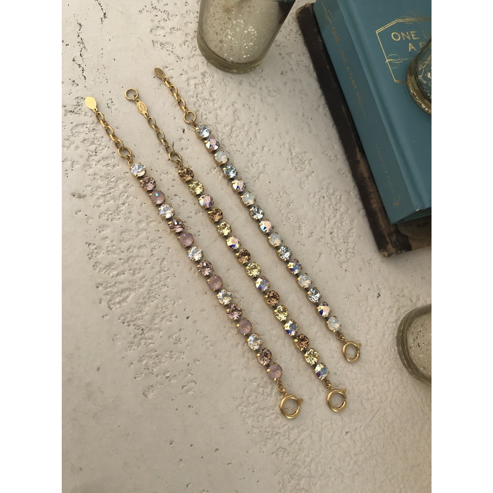 Cup Chain Gold Crystal Bracelet