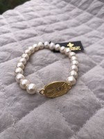 Freshwater Pearls with 24K Gold Swarovski Bracelet