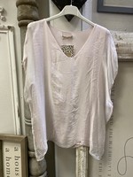 Silk V-Neck Tshirt - Short Sleeve
