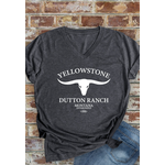 Top Avenue Yellowstone Dutton Ranch V-Neck Tee
