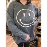 Mineral Washed Smiley Pullover