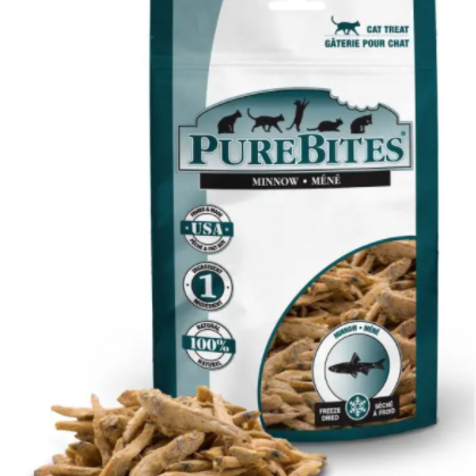 PureBites Ménés- Gâteries séchées à froid pour chat (66g)