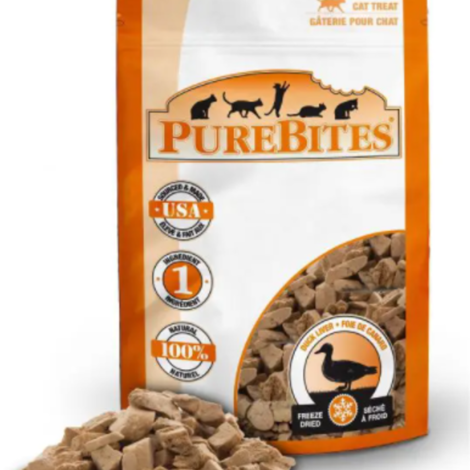 PureBites Duck Liver Freeze Dried Cat Treats (16g)