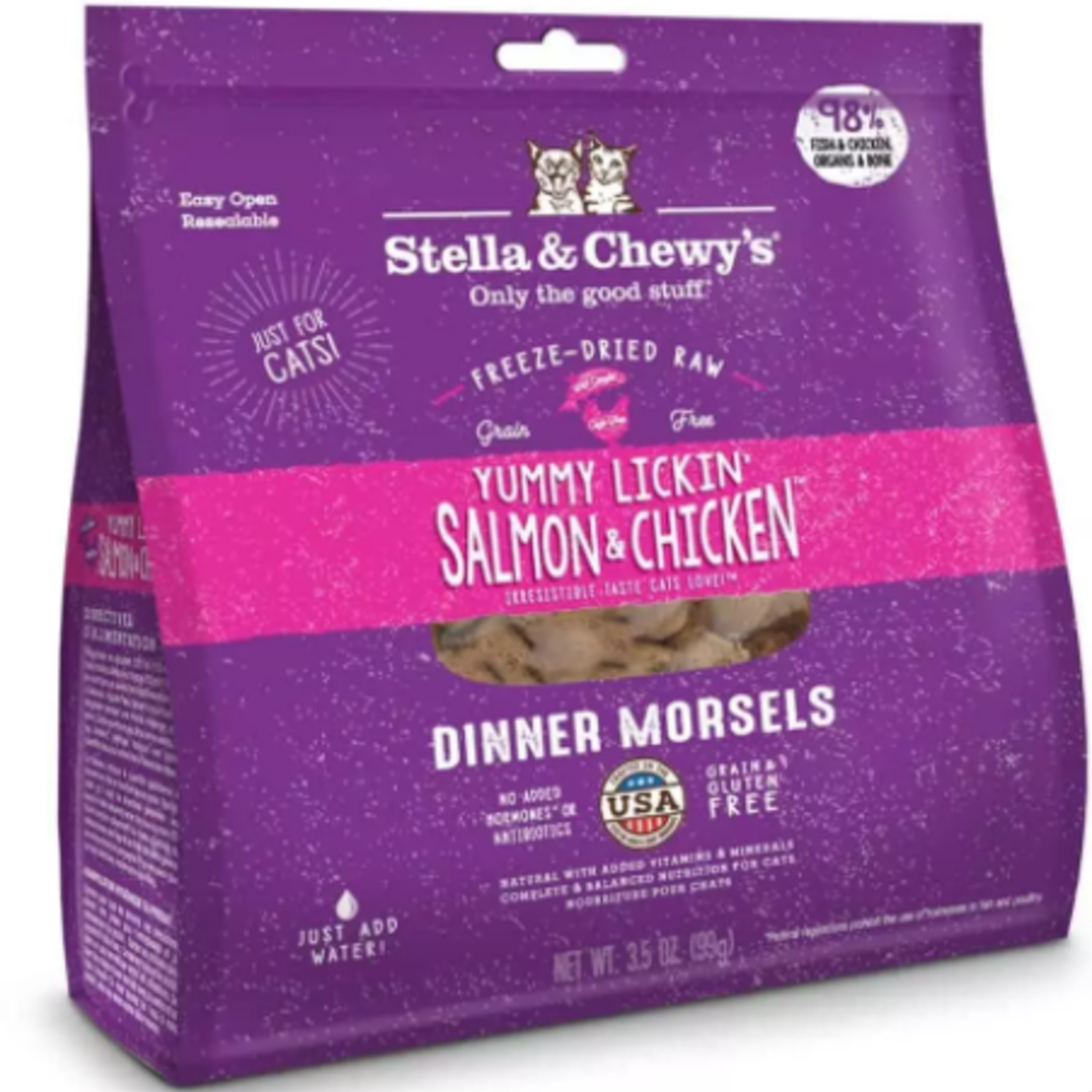 Stella & Chewy s Cru séché à froid-Saumon & Poulet-3.5oz-Morceaux  pour dîner
