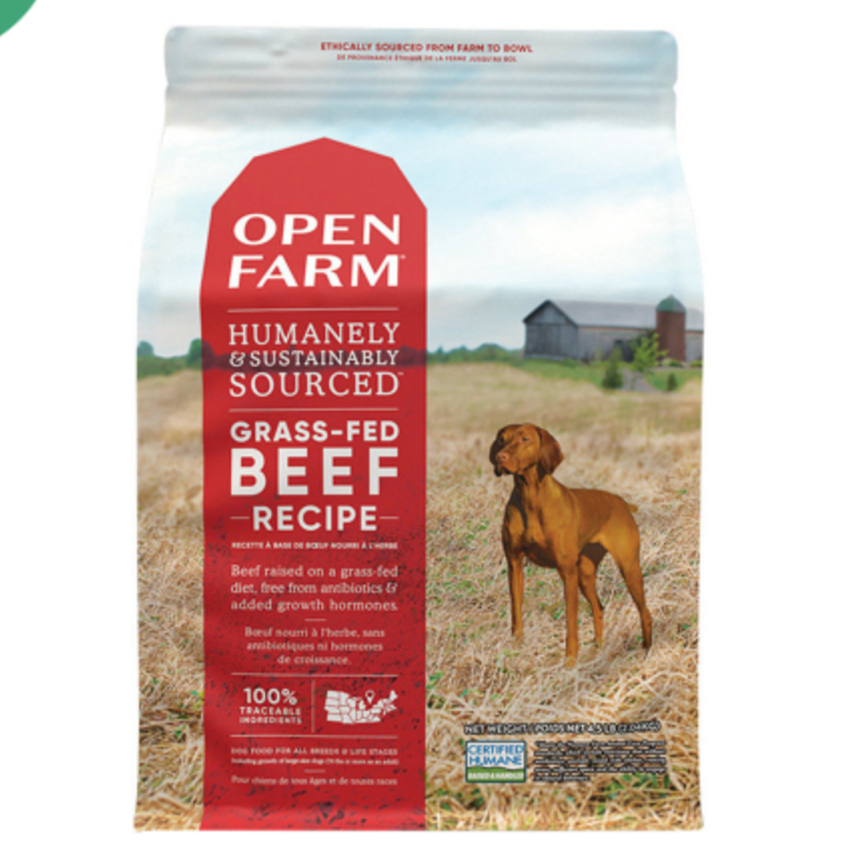 Open Farm Bœuf nourri à l'herbe - S Grain