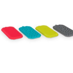 Messy Mutts Silicone Dual Sided Bowl Scrubber, 5 x 2.5 in