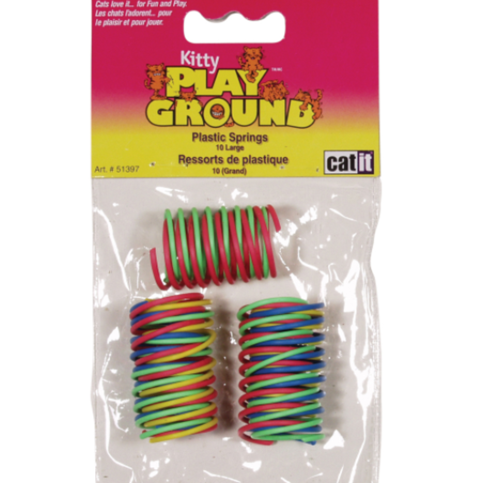 Catit Jouet pour chat Kitty Playground - Ressorts en plastique Mega Silly - paquet de 10