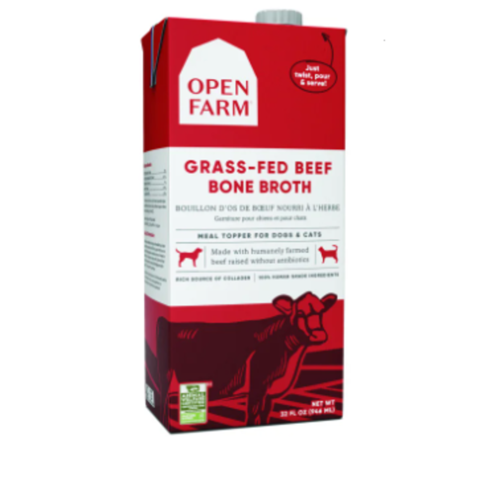 Open Farm Grass-Fed Beef Bone Broth - 32 oz