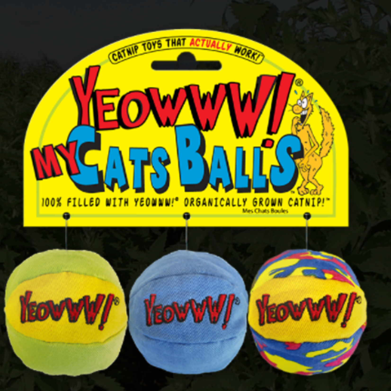 Ducky world Cat balls filled with catnip - 2 in each - in pack of 3