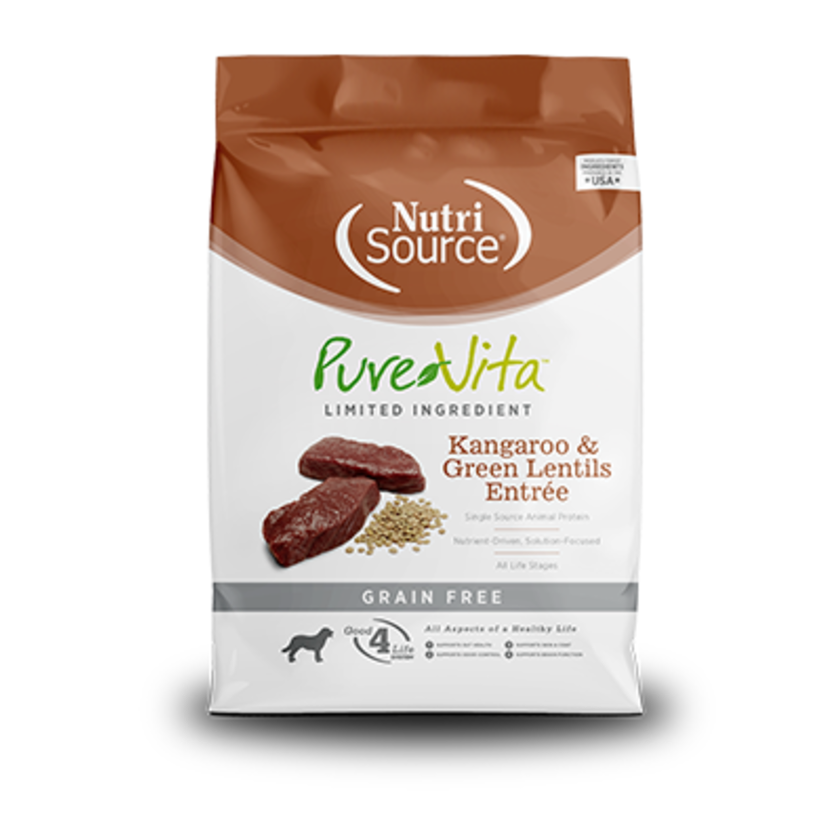 Nutri-Source Kangaroo & Green Lentils - PureVita - G Free - 5 lbs