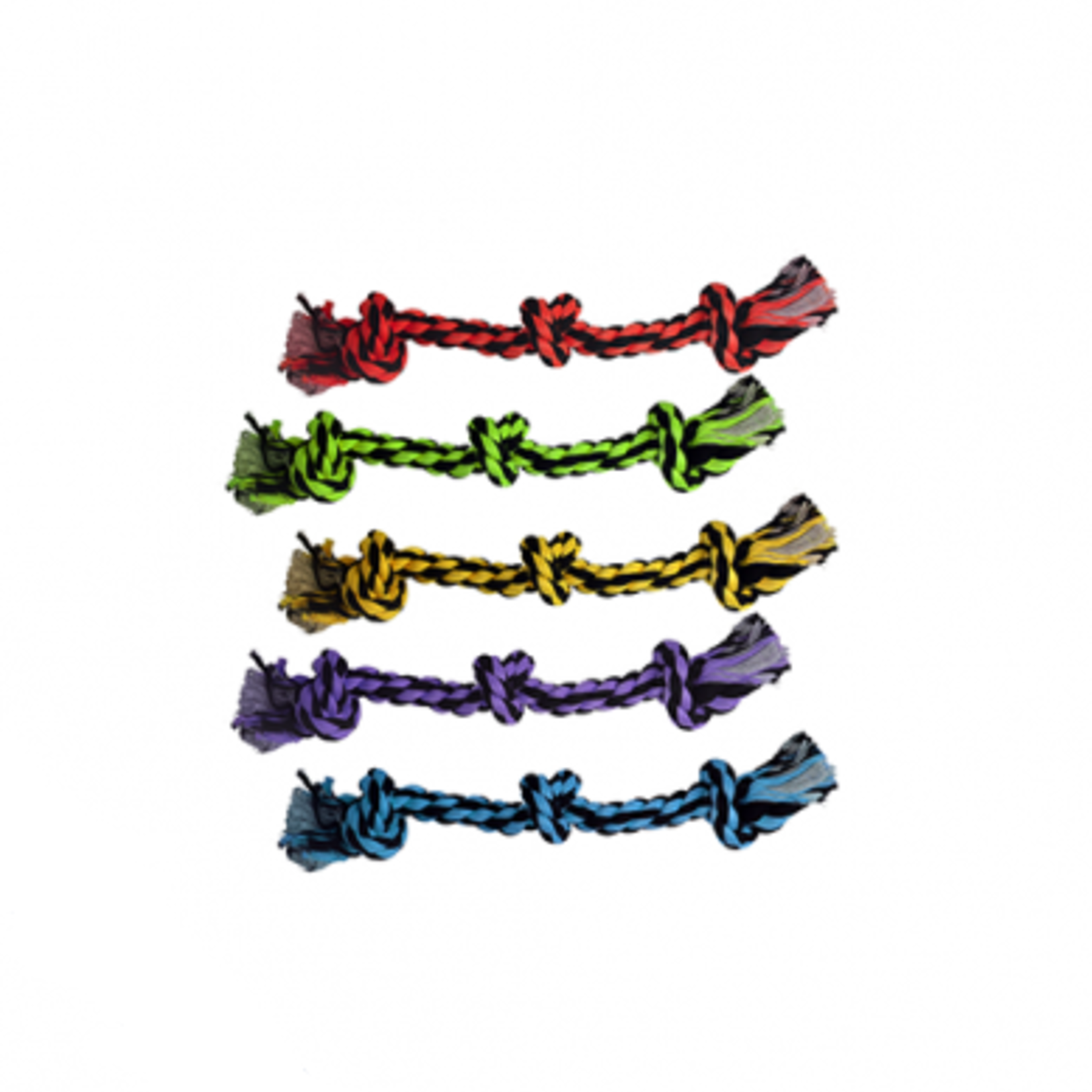 MultiPet Nuts for Knots - 3 Knot Rope - Assorted Colors - 15 in -  sold individually