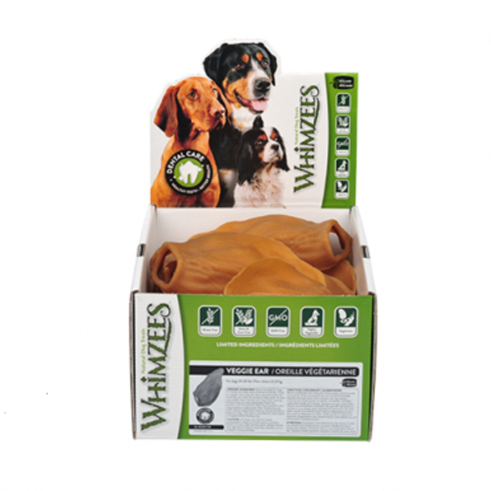 Whimzees Oreilles de légumes - Dentaire - Vendues à l'unité