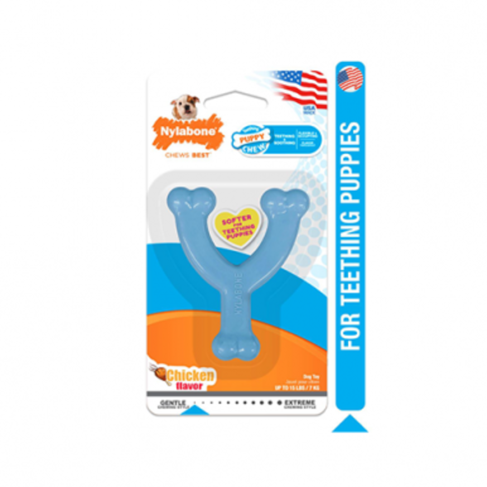 Nylabone Puppy Wishbone Chew - Blue