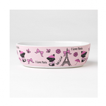 Petrageous 1 bol oval - I love Paris - Rose - 7 po (2 tasses)