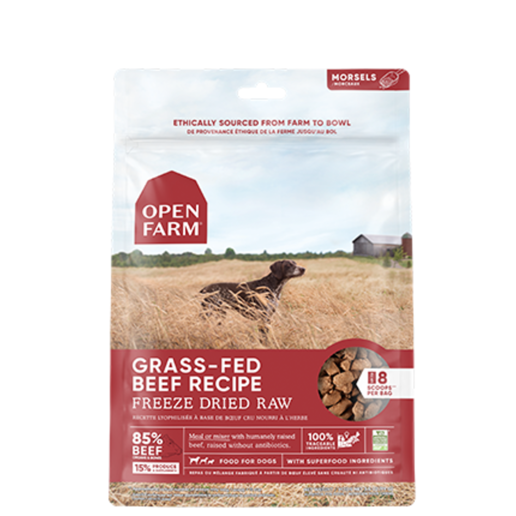 Open Farm Morceaux de Boeufs - Cru Séchés à Froid - 3.5 oz