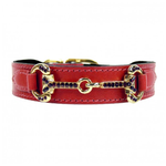 Hartman & Rose Horse & Hound in Ferrari Red - Collar - 8-10 in