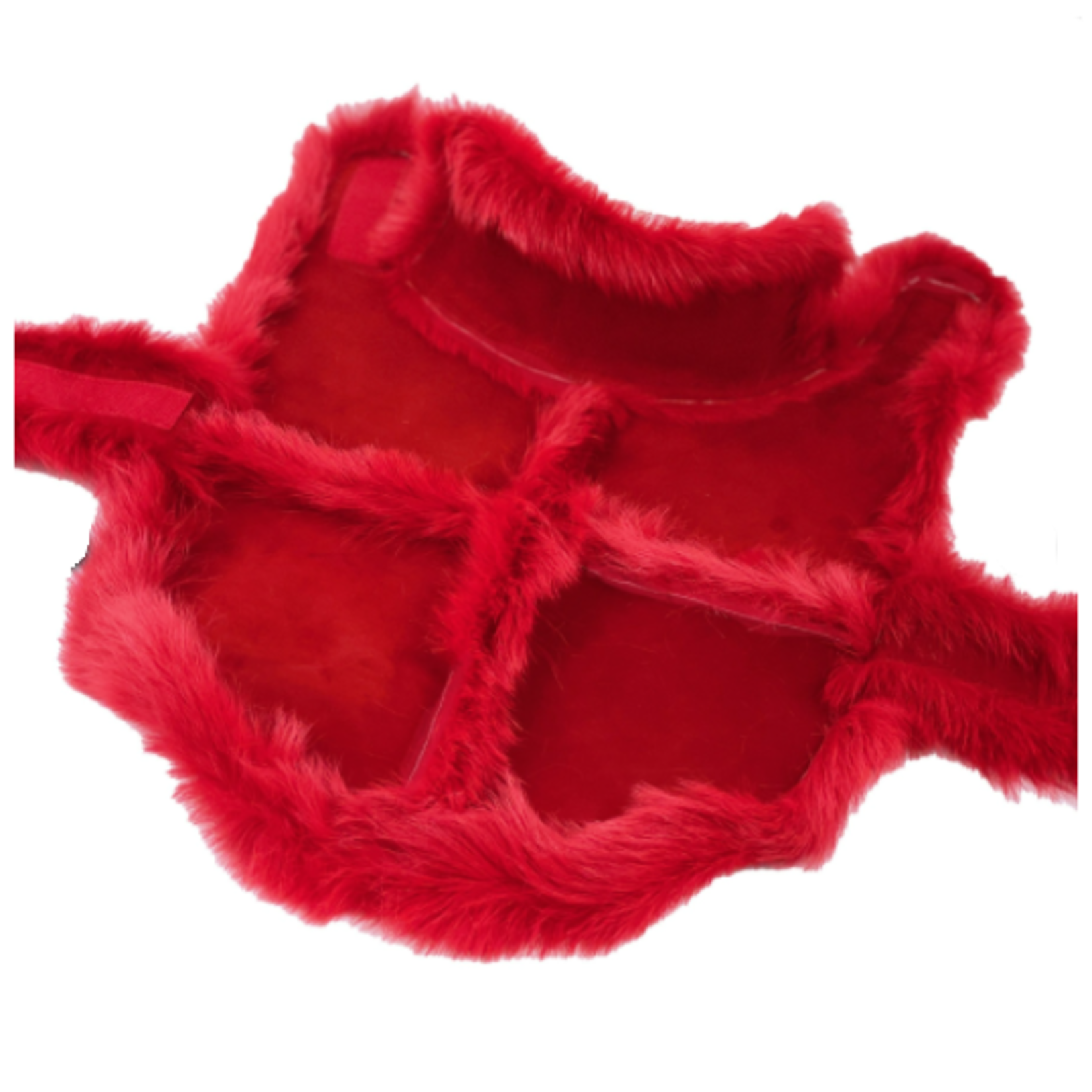 Hartman & Rose Red Long Haired Shearling Dog Coat - XSmall