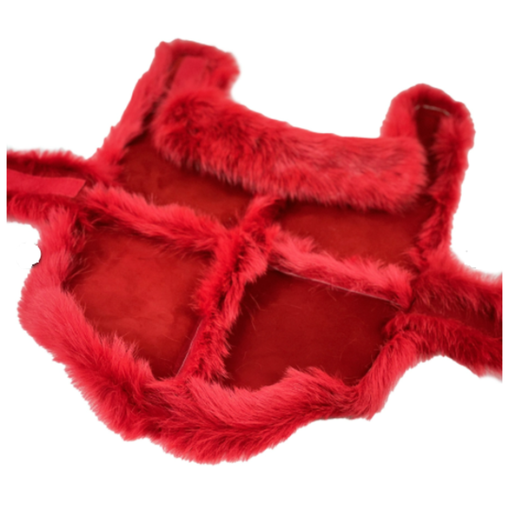 Hartman & Rose Red Long Haired Shearling Dog Coat - XSmall