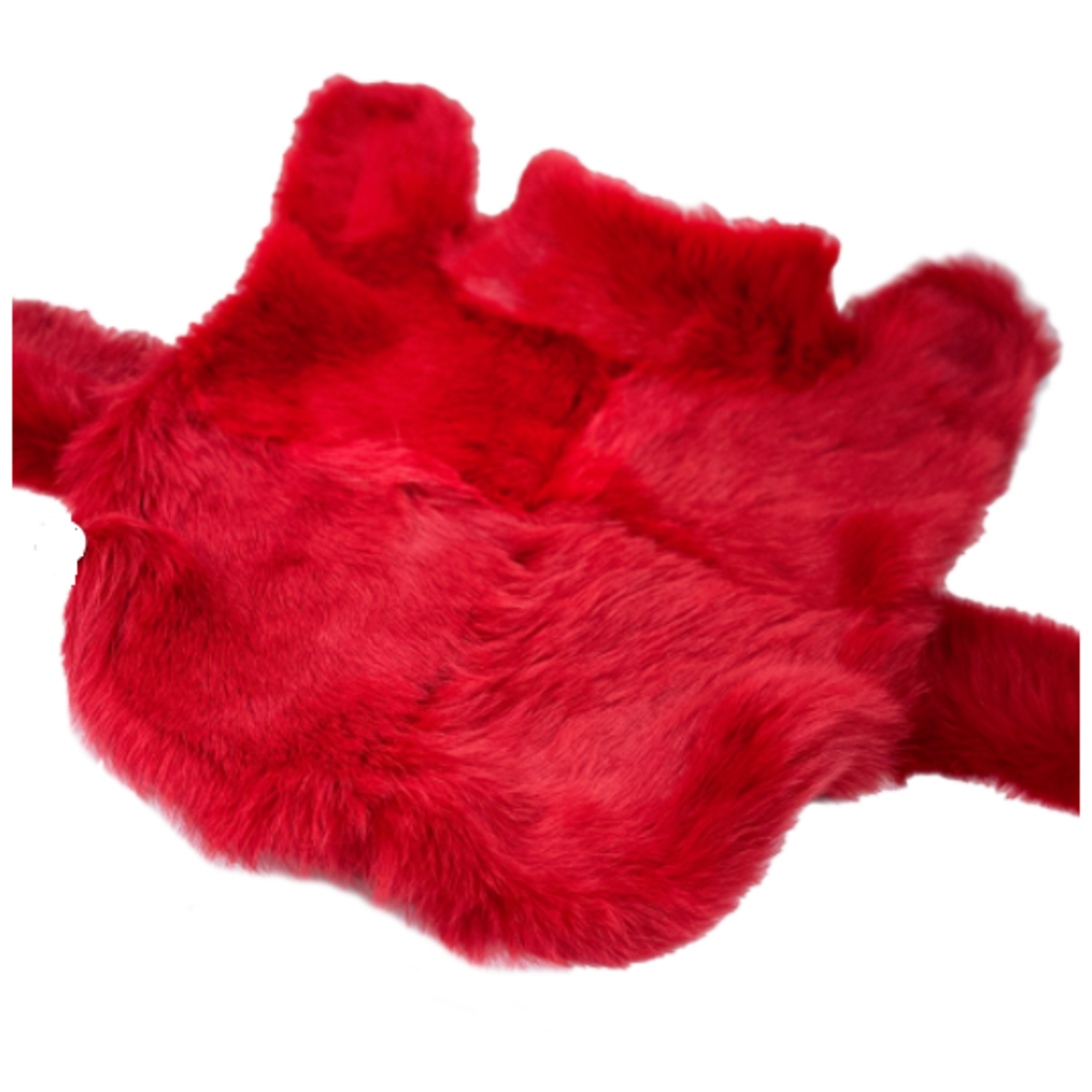 Hartman & Rose Red Long Haired Shearling Dog Coat - XSmall