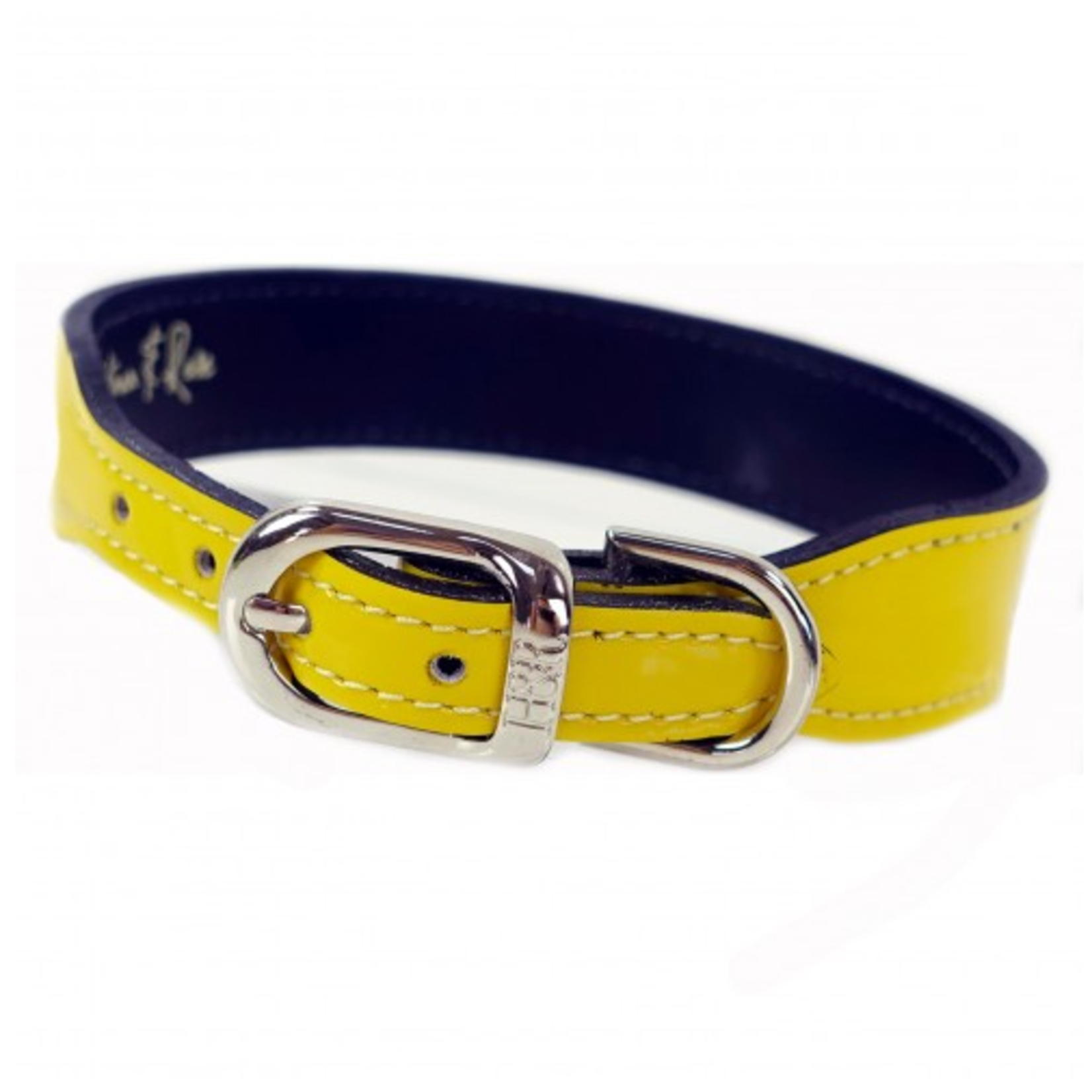 Hartman & Rose Cuir verni italien jaune vif en nickel - Collier