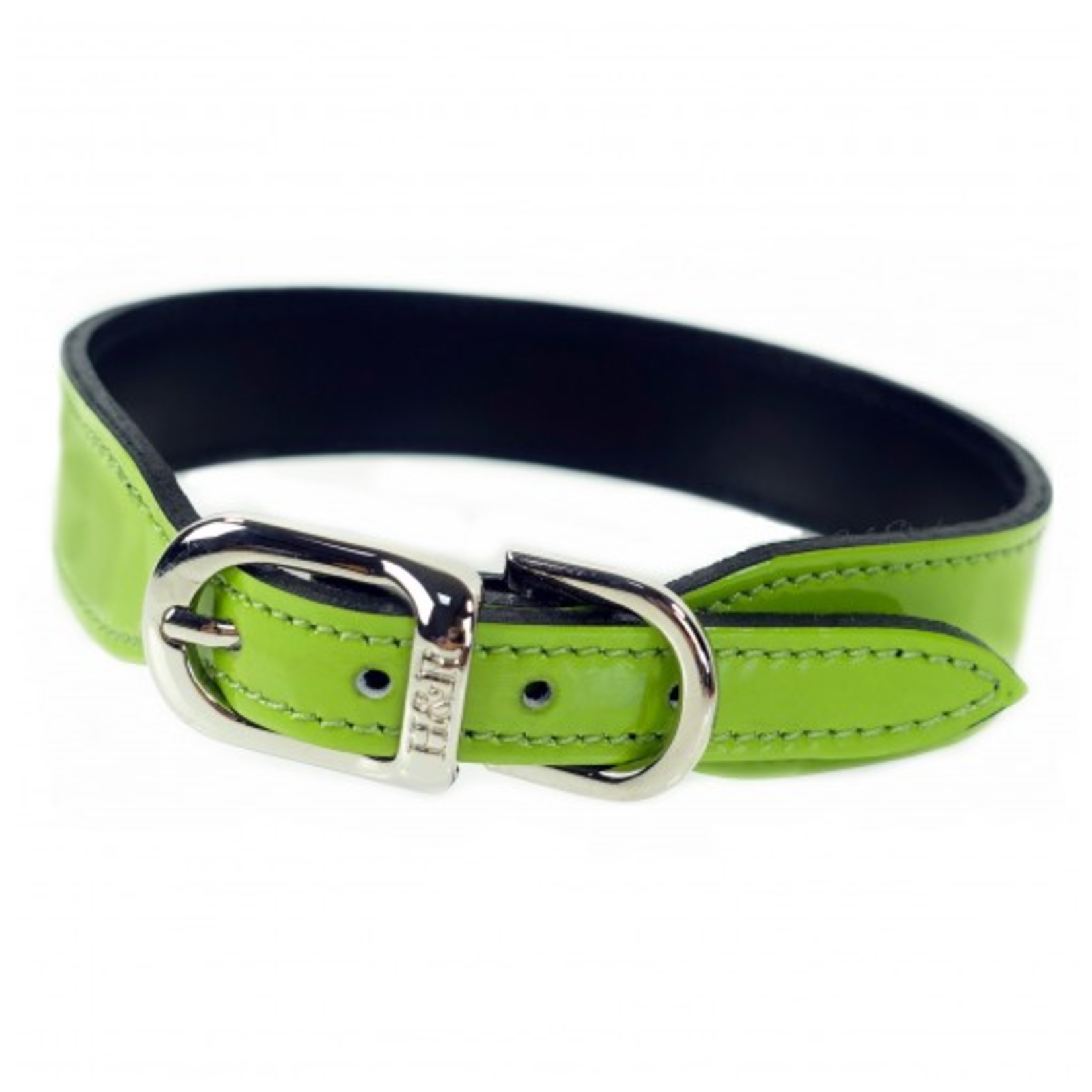 Hartman & Rose Cuir verni italien vert vif en nickel - Collier