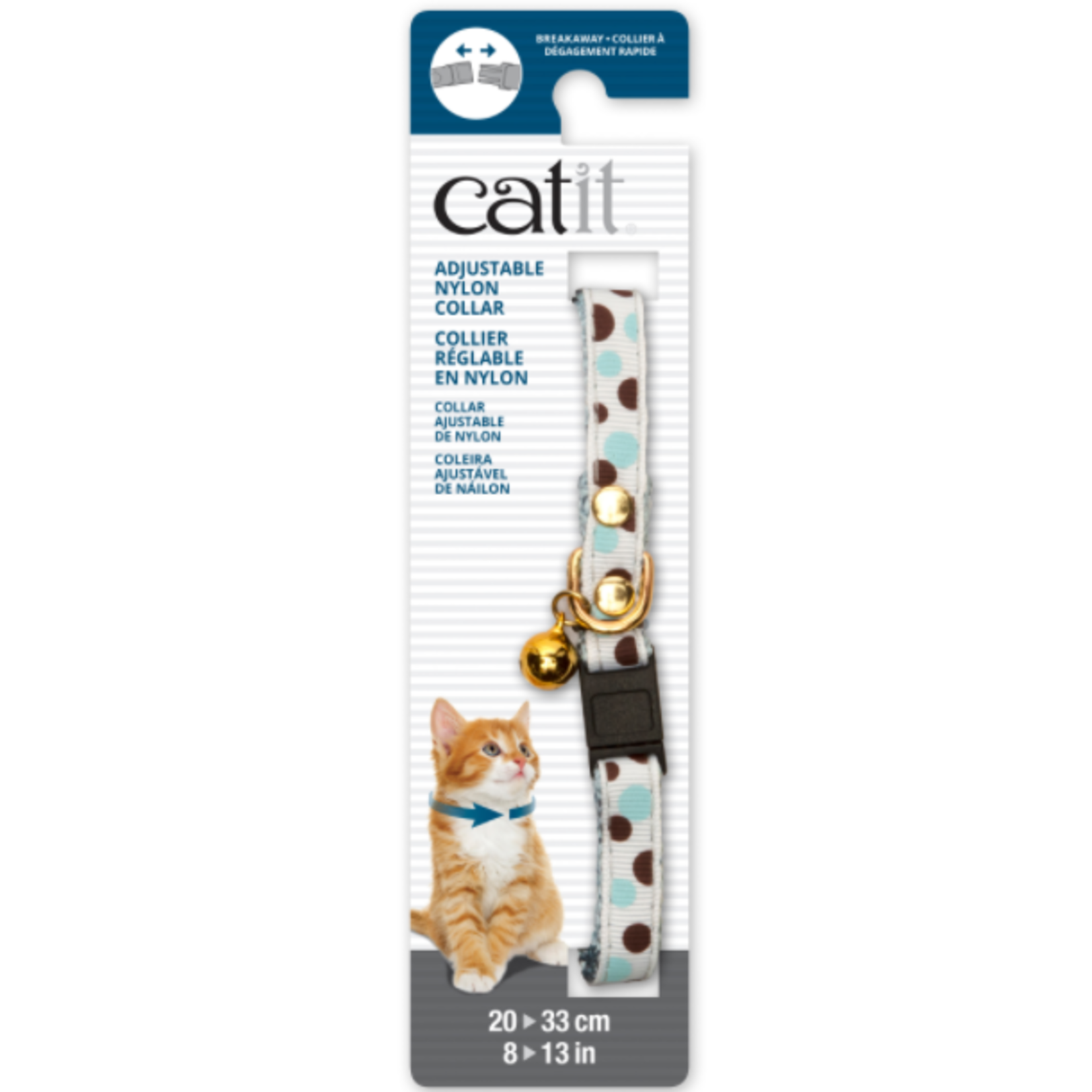 Catit Collier sécuritaire ajustale en nylon - 8 à 13 po