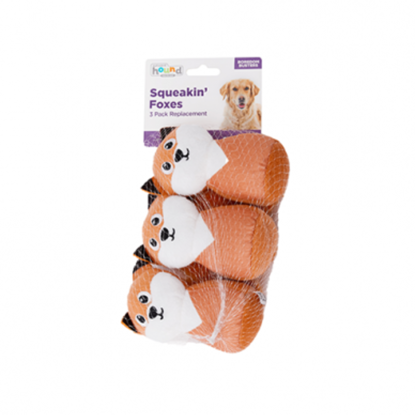 Outward Hound Squeakin' Fox Replacement - pack of 3