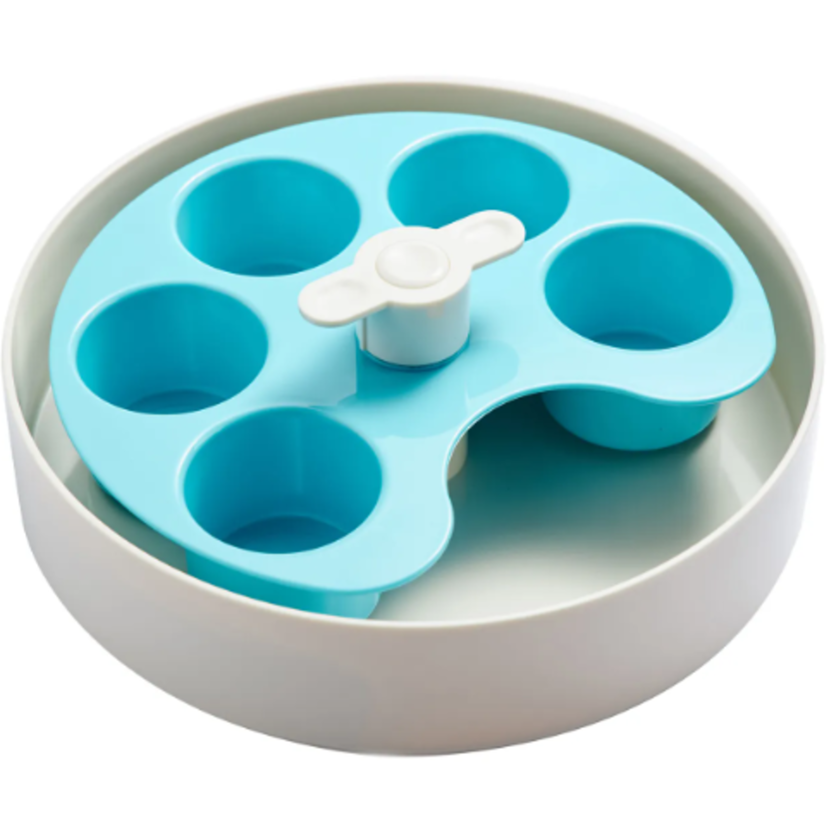 PDHF SPIN Interactive Slow Feeder Pet Bowl - Blue - 25 x 9.2 cm