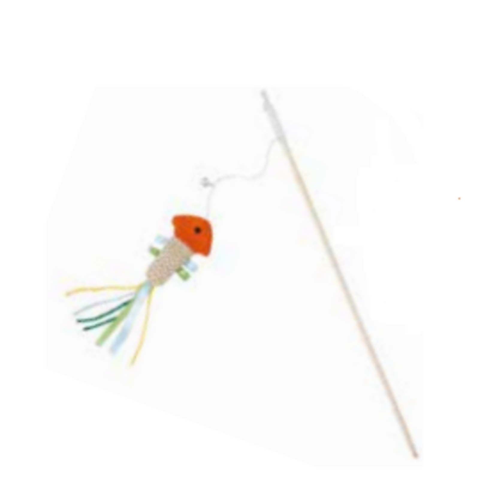 bud'z Toy swing stick fish - Rod 16 in - Toy 5.5 in