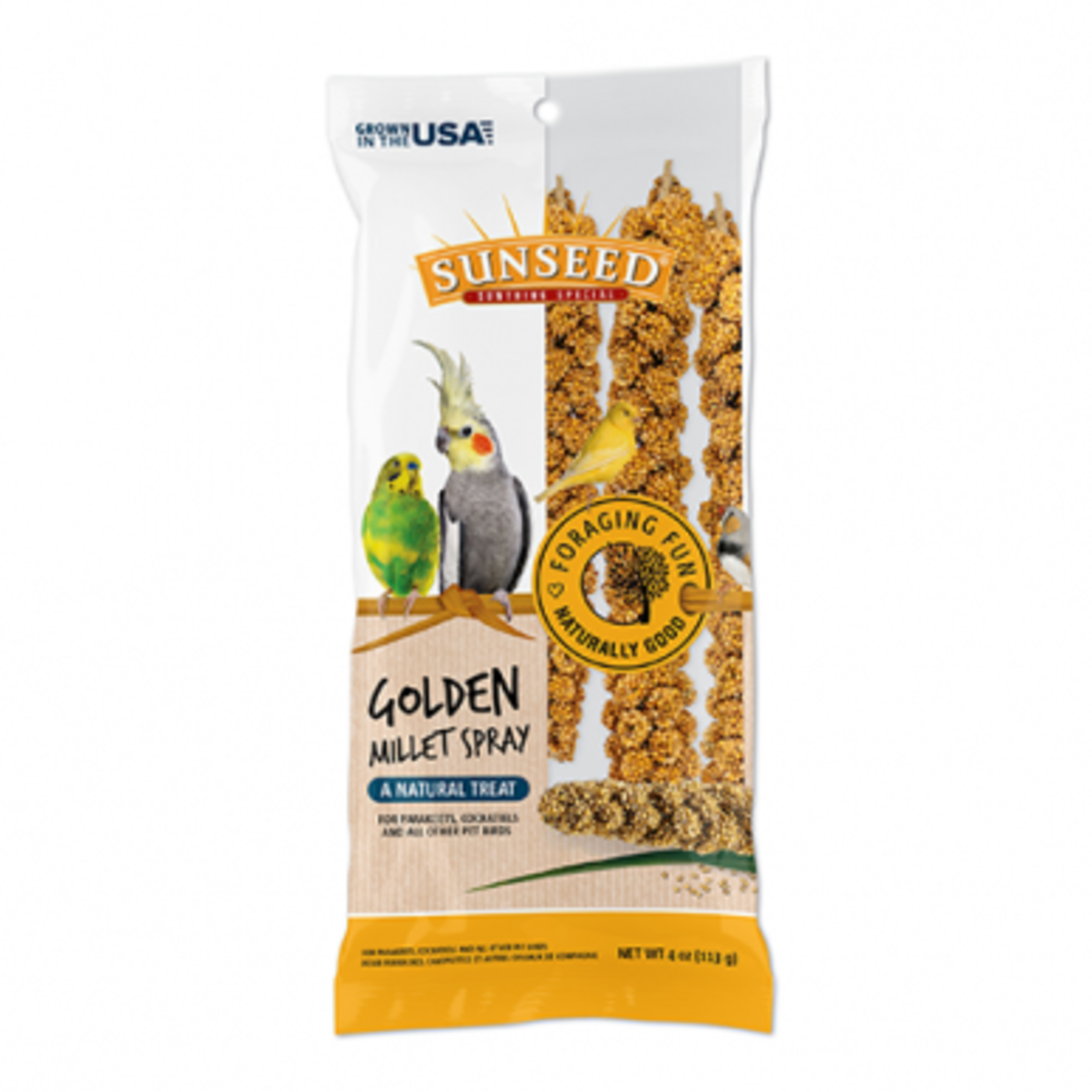 Sunseed Gâterie naturelle de millet doré - 4 oz
