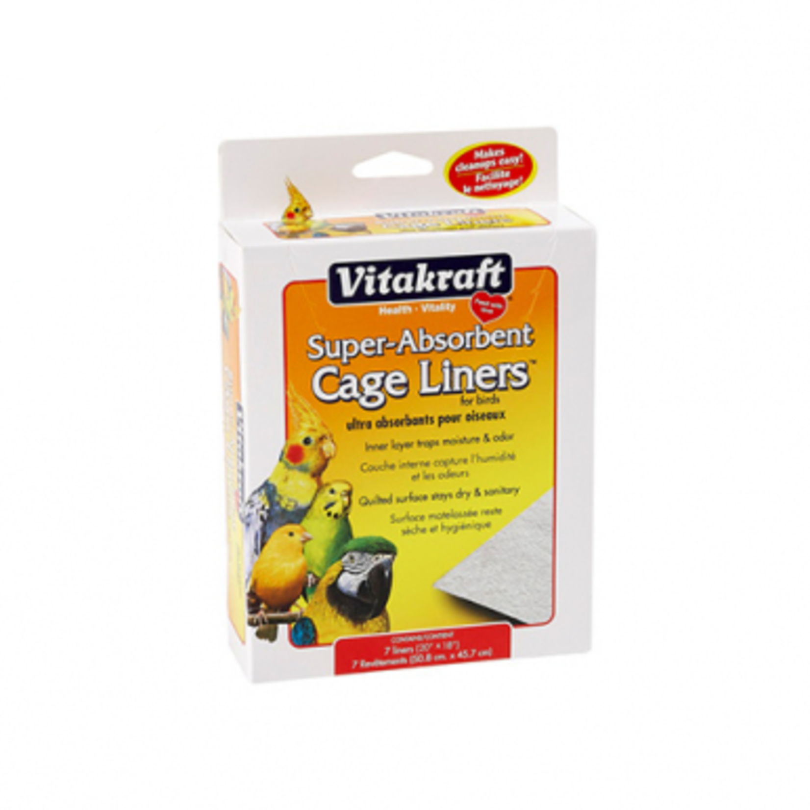 Vitakraft Super-Absorbant Bird Cage Liners