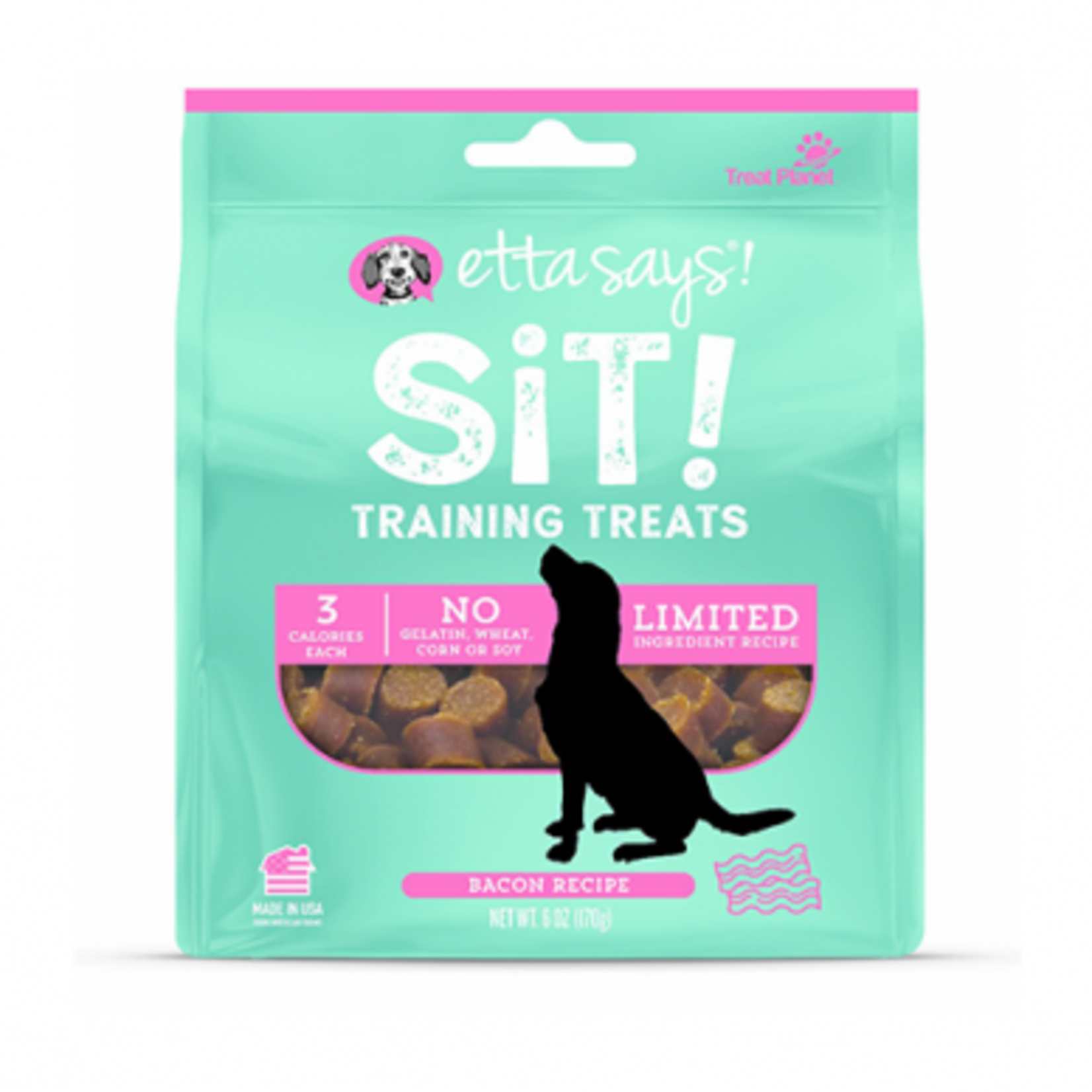 Etta Says SIT! Training Treats - Bacon - 6 oz