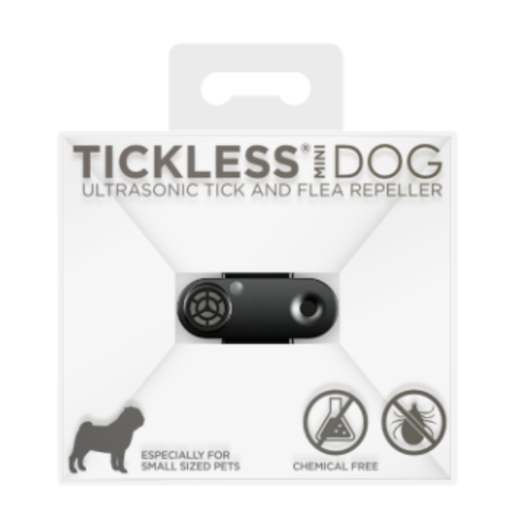 Tickless Animal de petite taille - Rechargeable - Répulsif à ultrasons contre les tiques et les puces