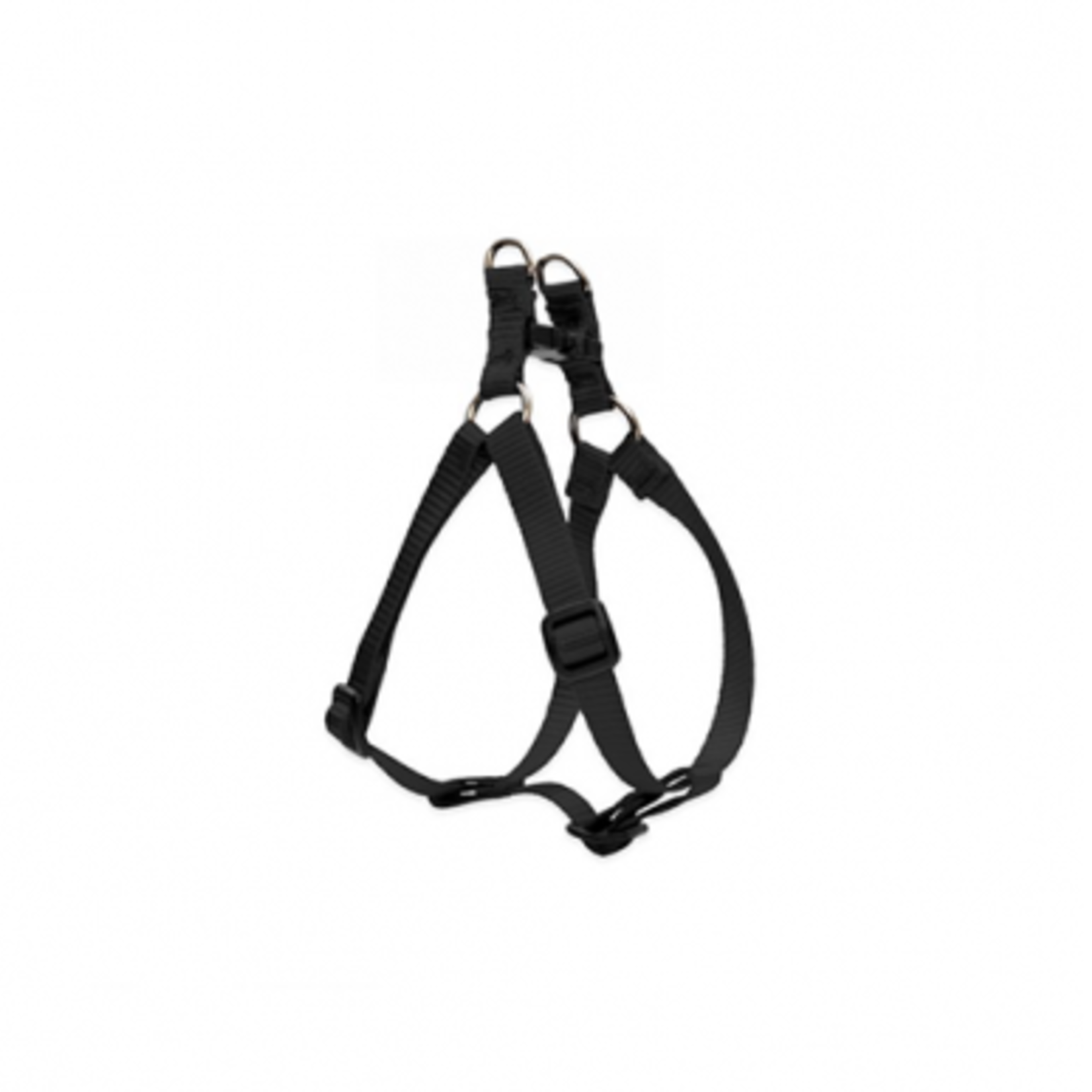 LupinePet Step-In Adjustable Harness - Black - 1/2 X 10 in to 13 in
