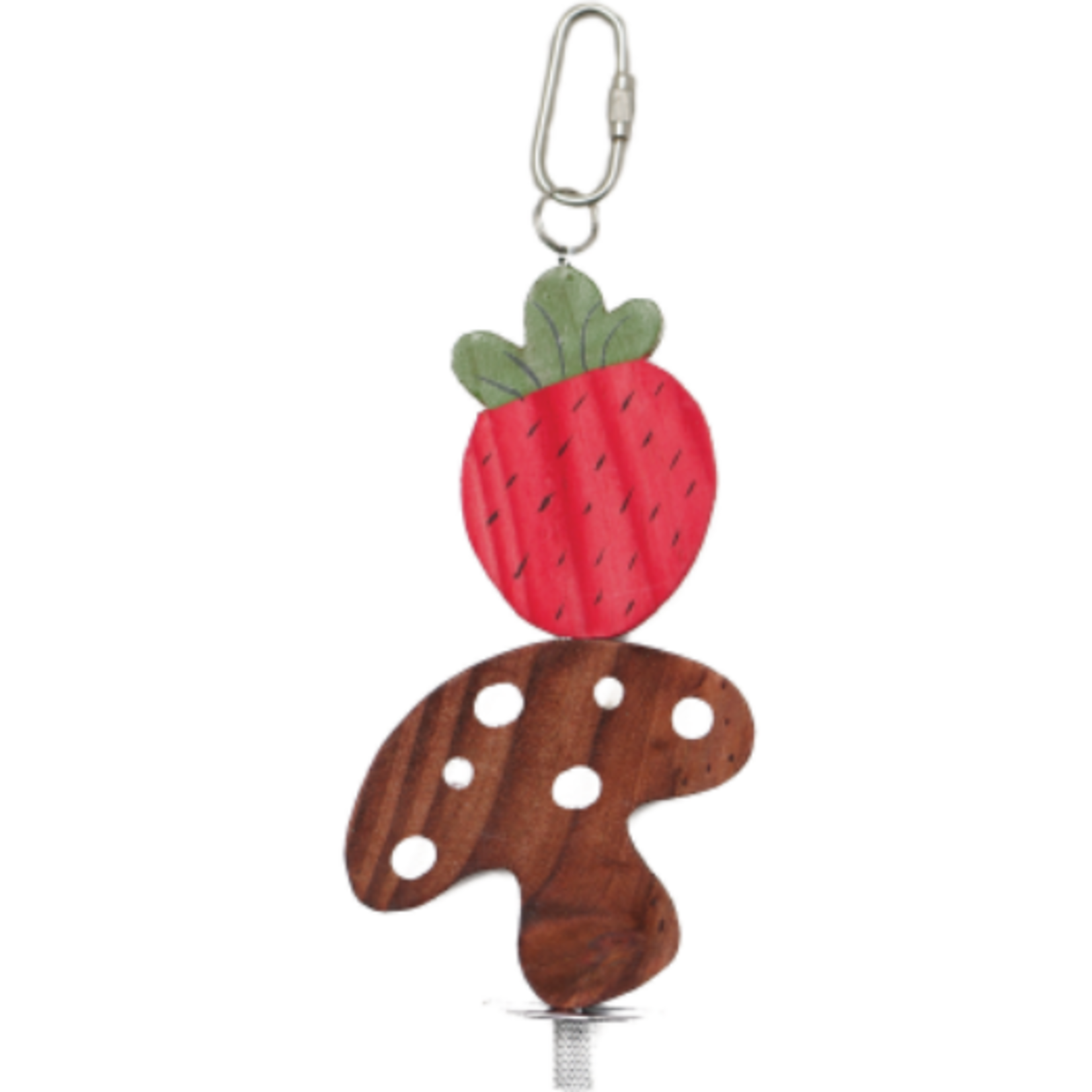 Living World Nibblers Wood Chews - Strawberry & Mushroom on Stick