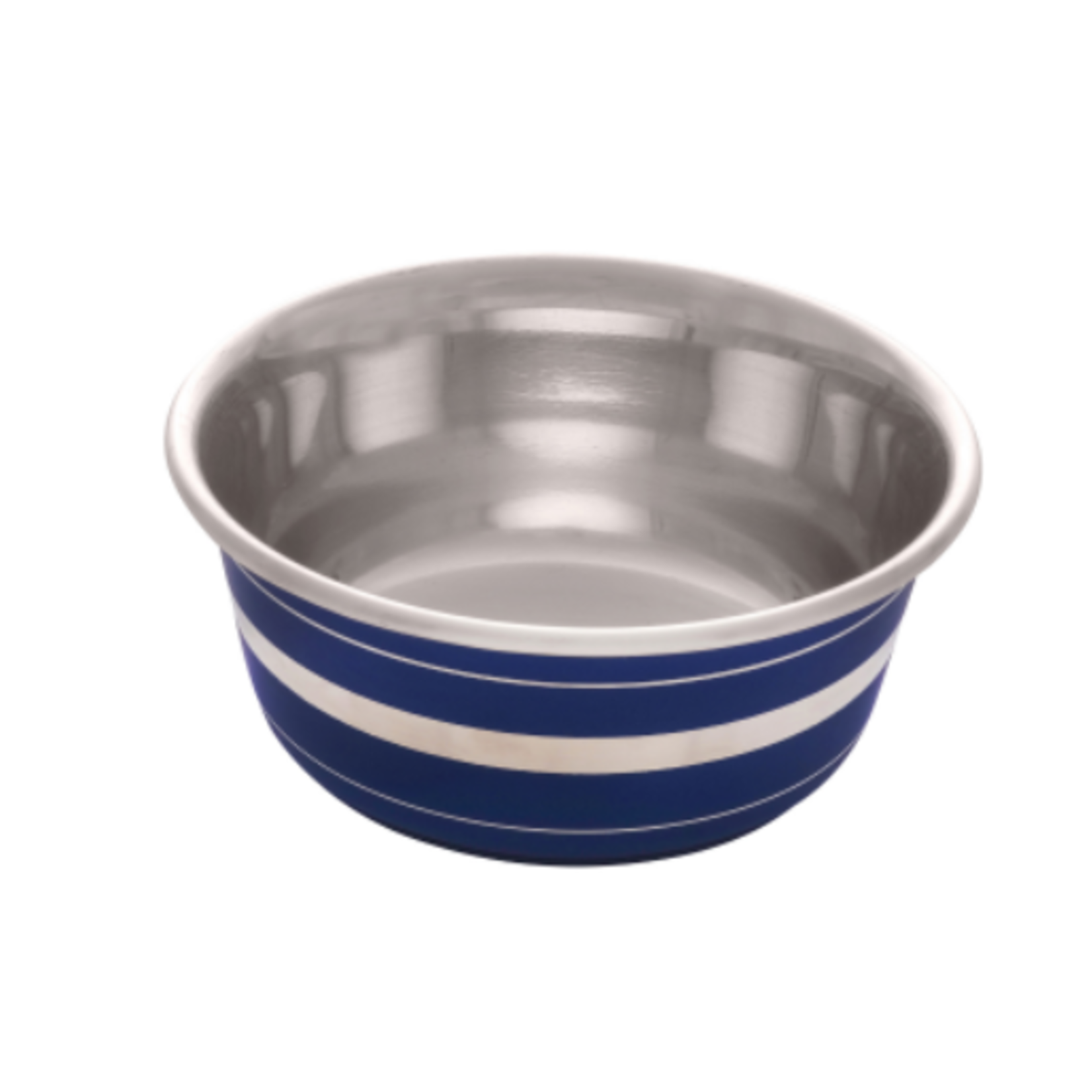Dogit Stainless Steel Non-Skid Bowl - Blue Striped - 350 ml
