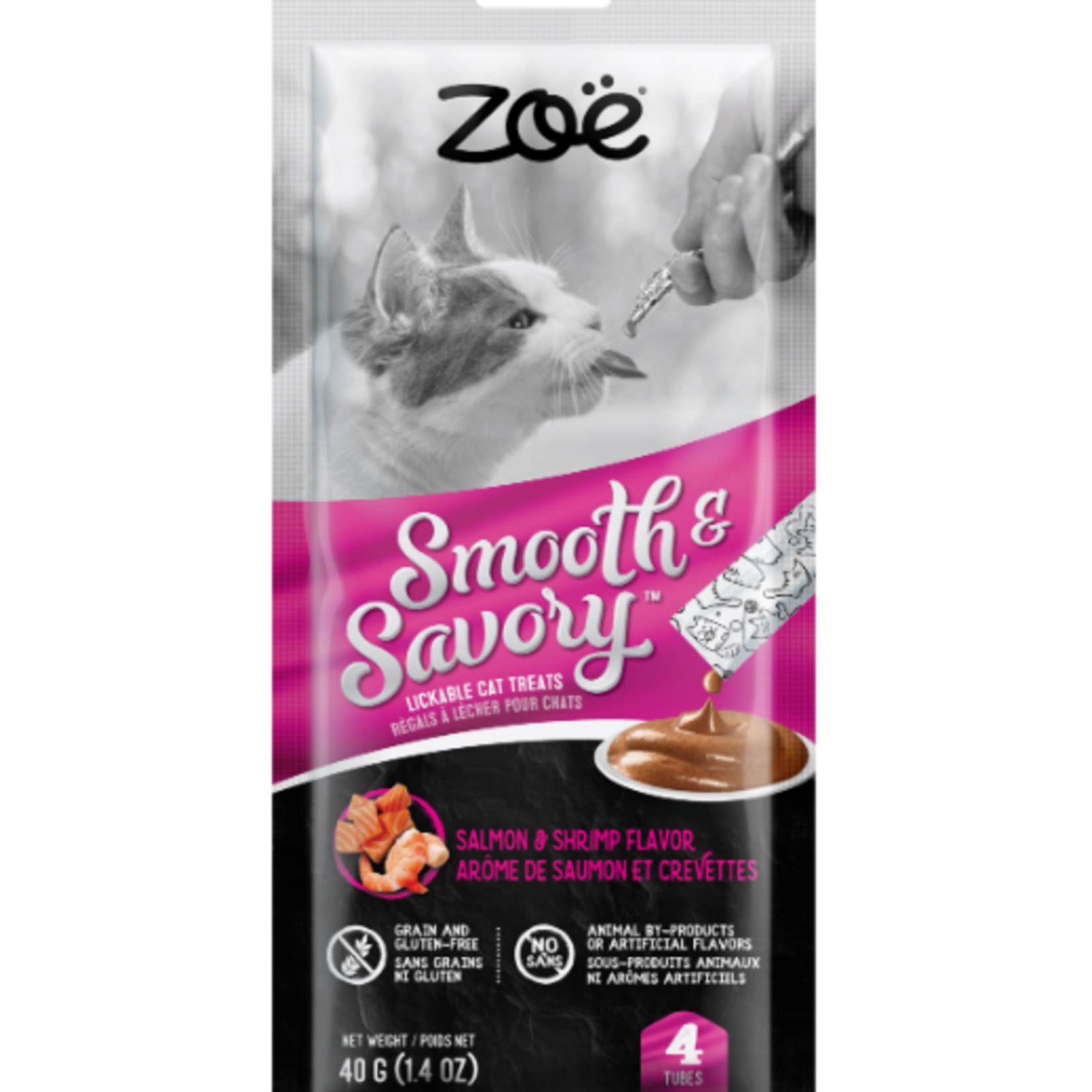 Zoe Savory & Lickable – Shrimp & Salmon - Pack of 4
