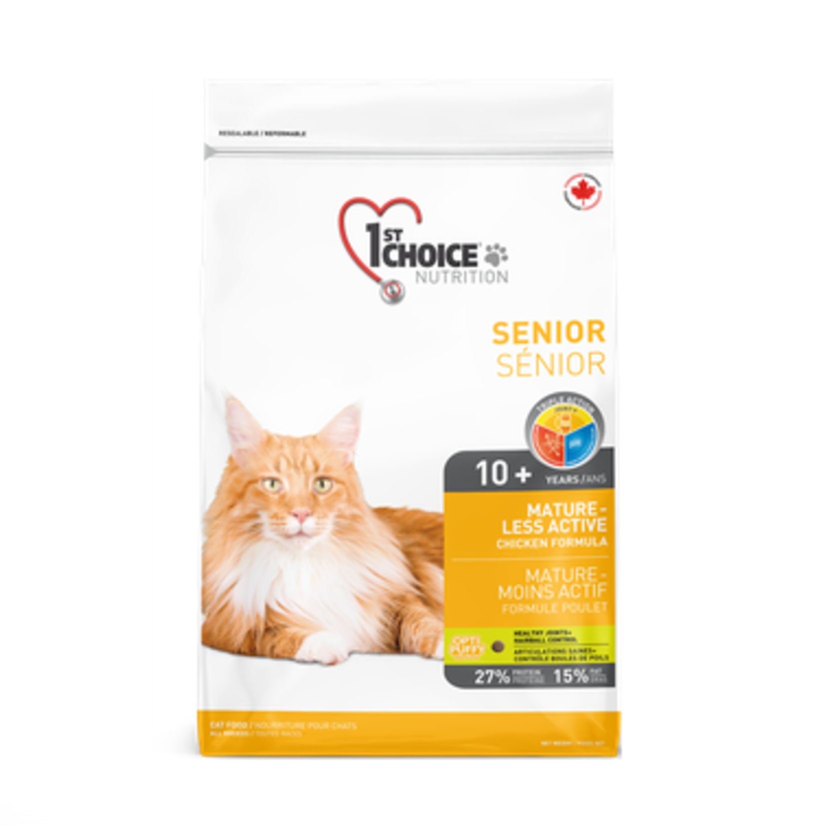 1st Choice Sénior et chats moins actifs - Toutes races - Poulet - 6 lbs