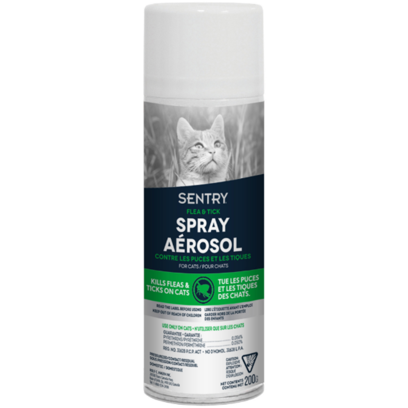 Sentry Spray anti-puces et anti-tiques pour chats - 200 g