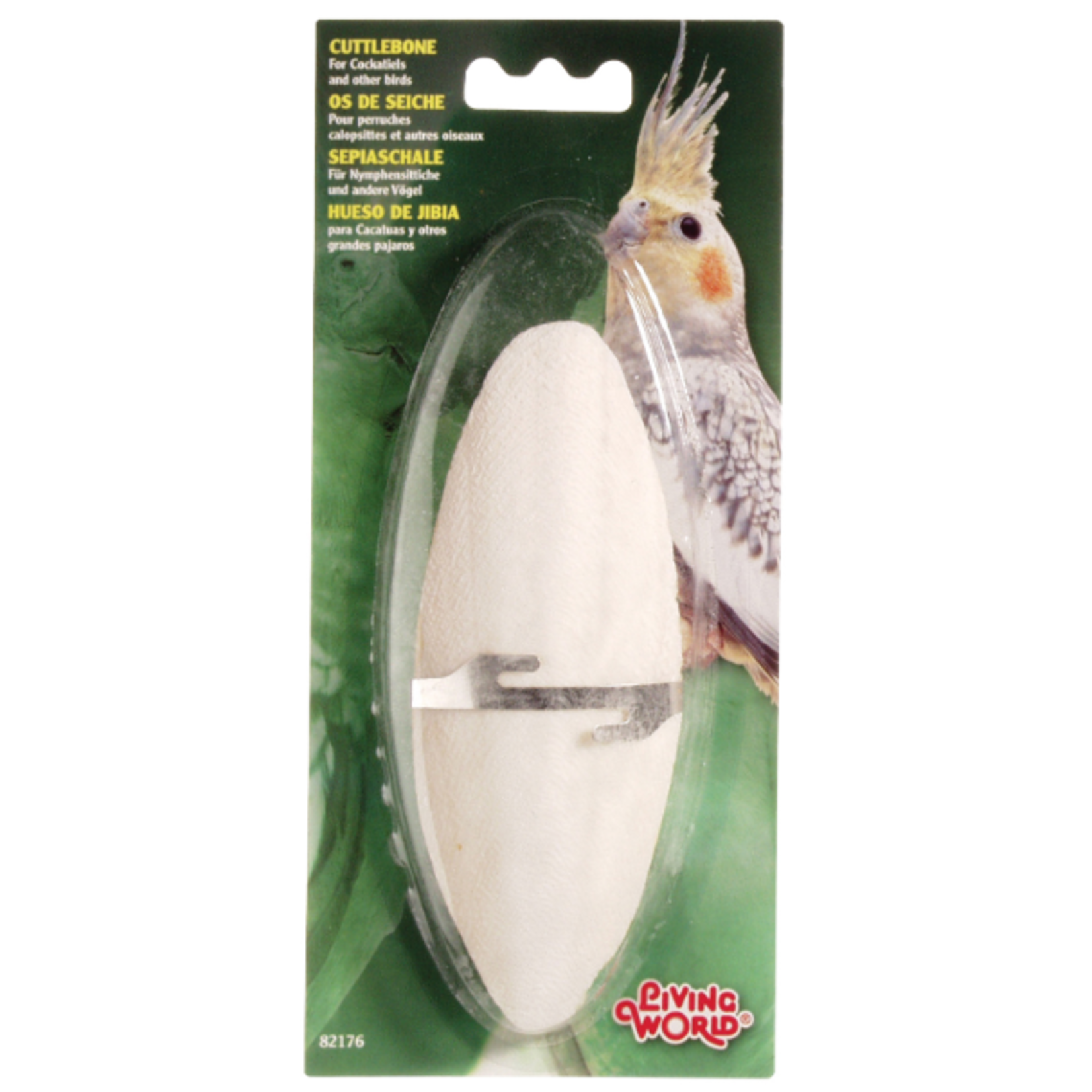 Living World Cuttlebone with Holder - Large - 6 to 7 in