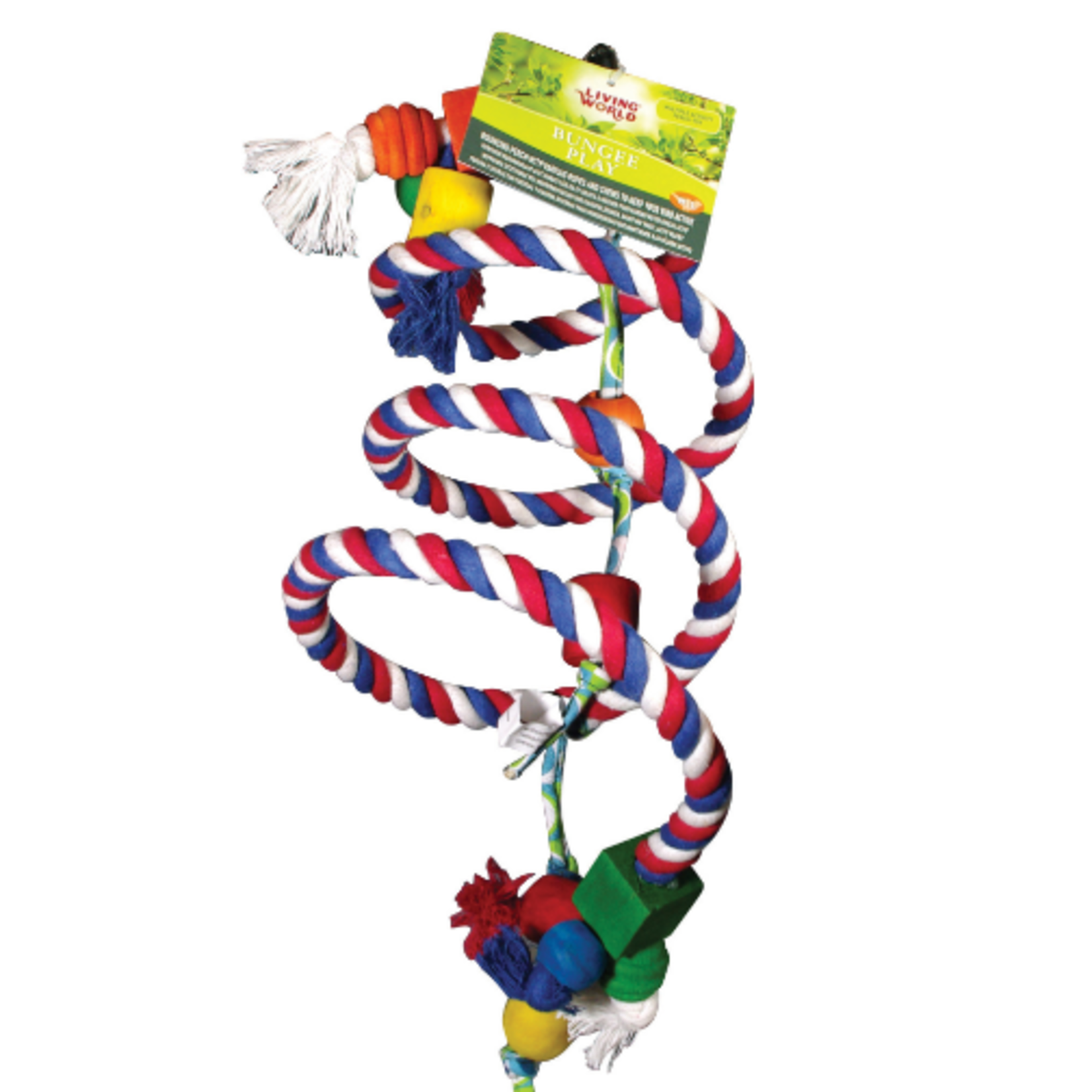 Living World Perche rebondissante avec diverses cordes et articles à mâcher - 12 po