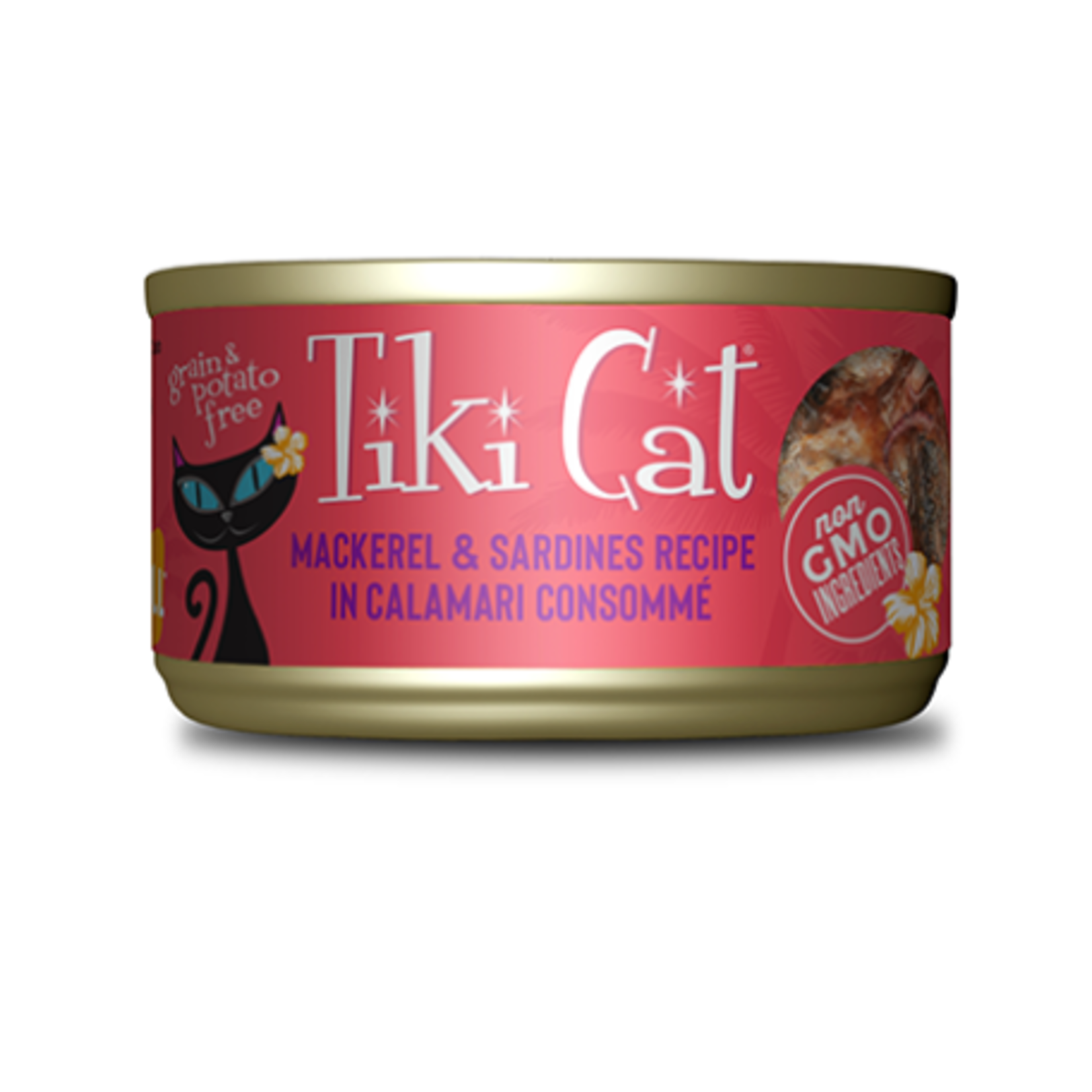 Tiki Cat Mackerek & Sardines en consommé de calamars - 80 g