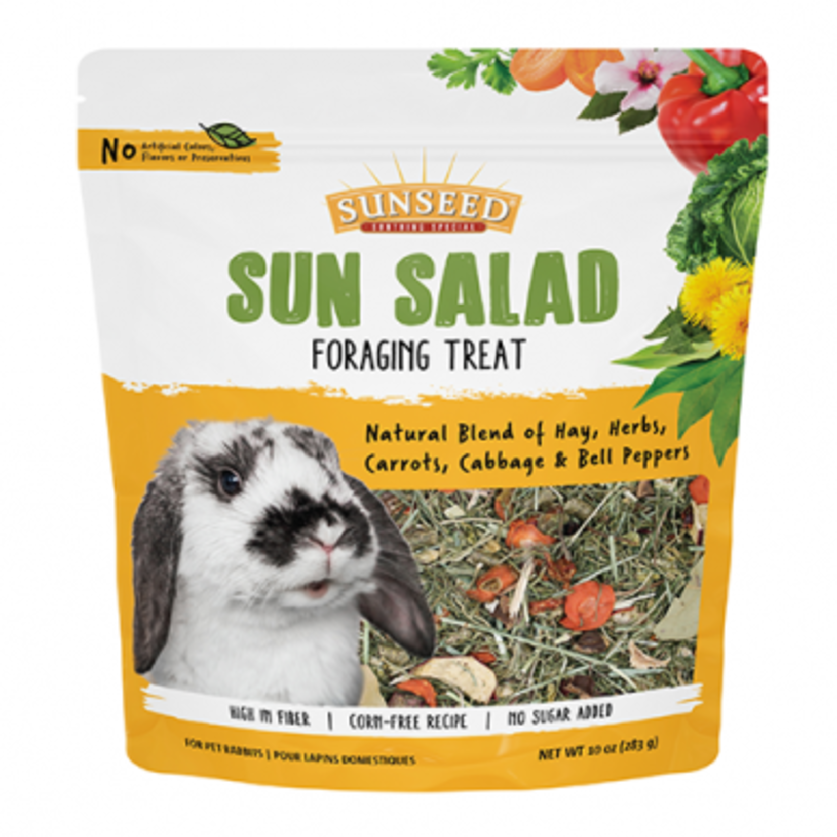 Sunseed Vita Prima - Sun Salad dor rabbits - High Fiber Treats - 10 oz