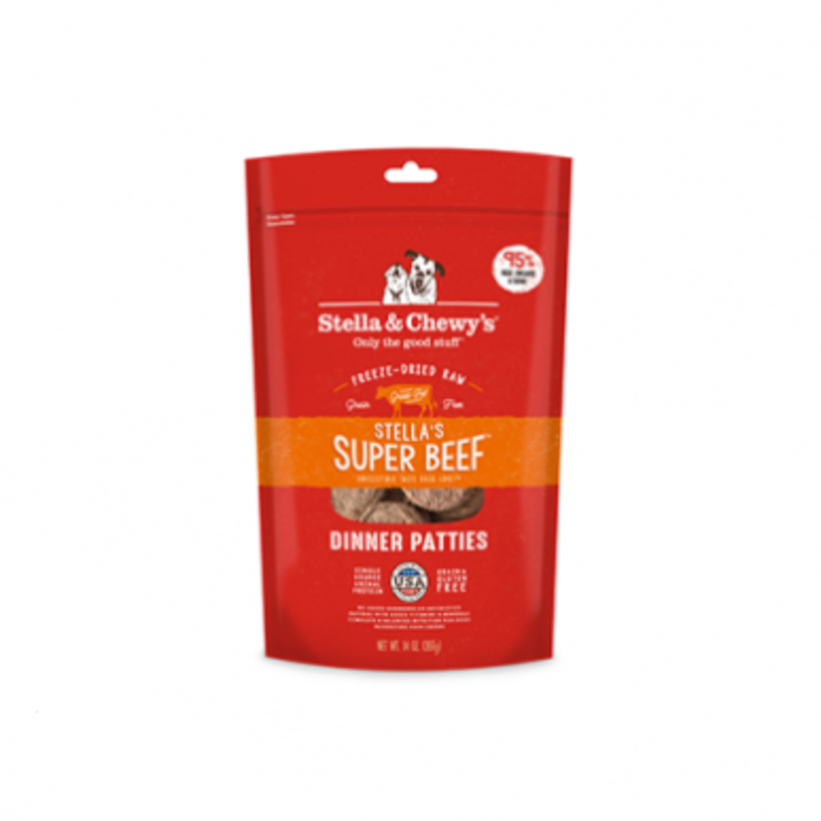 Stella & Chewy s Stella' Super Beef - Dinner Patties - Freeze-Dried RAW -14 oz