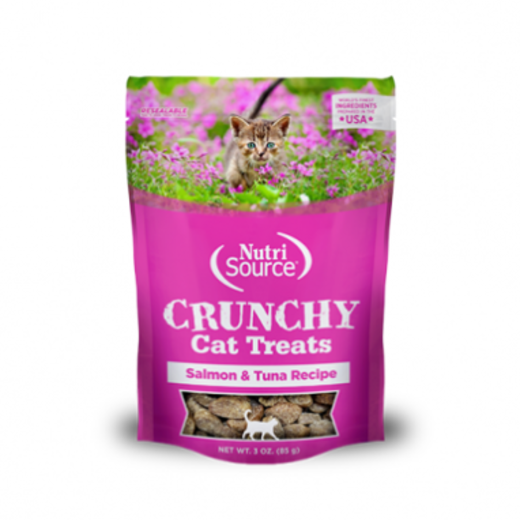 Nutri-Source Crunchy Cat Treats - Salmon & Tuna - 3 oz
