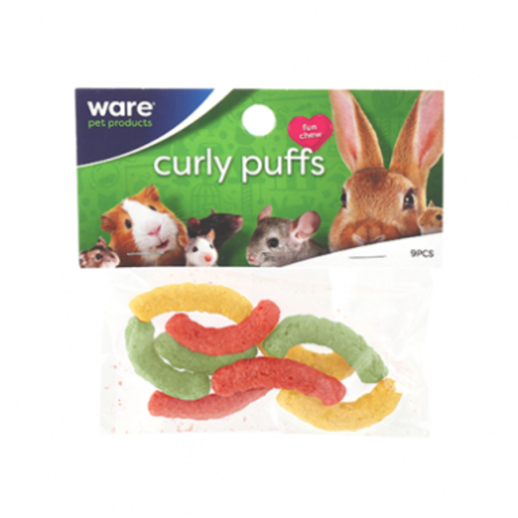 Critter Ware Puffs de boucles multicolores - 9 pcs